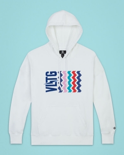 Converse VLTG Oversized Graphic Pullover Női Pulóver Fehér | JFKXHBP-HU